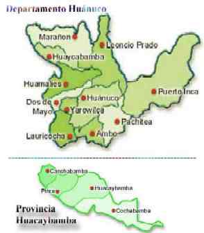 Hunuco y la Provincia Huacaybamba: Haga click para ir a Canchabamba